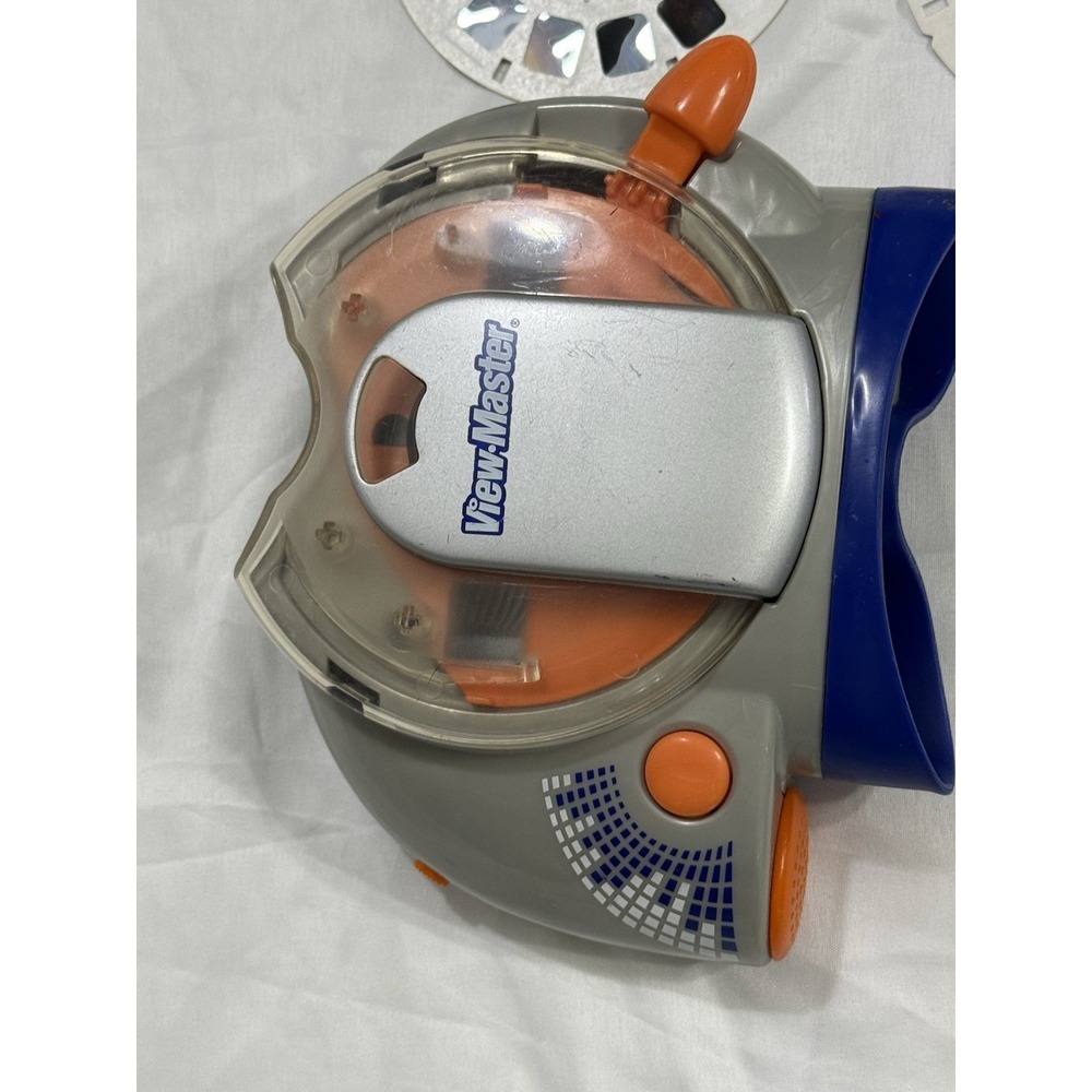View-Master Silver/Blue Viewer 2004 Working‎ With 10 Discs